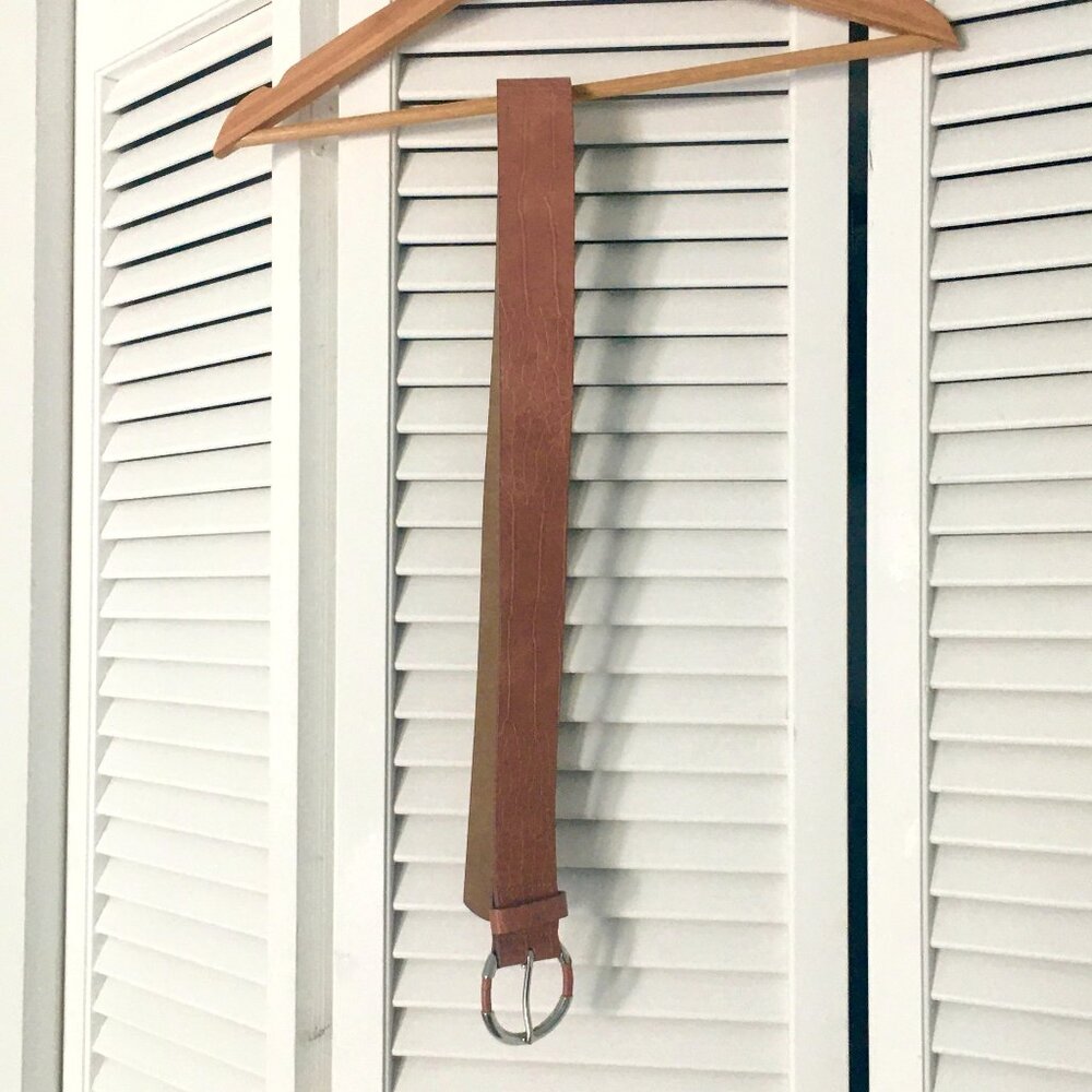 Muted Pink Faux Leather (Alligator Pattern) Belt